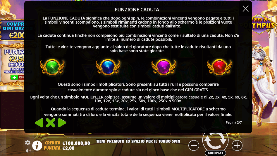 Raddoppia le tue vincite sulla Gates of Olympus slot online con questi simboli speciali