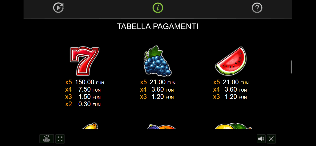 Ecco alcuni dei simboli a tema frutta della slot Shining Crown