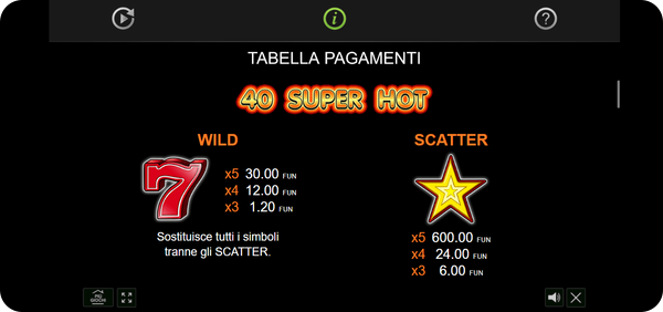 40 Super Hot simboli speciali