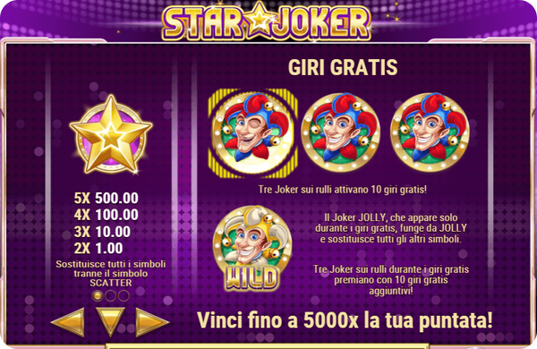 Star Joker Slot Online Simboli Speciali