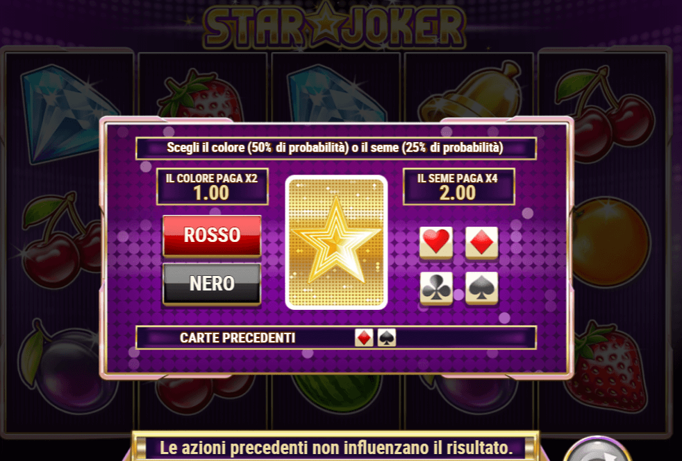 star joker puoi raddoppiare
