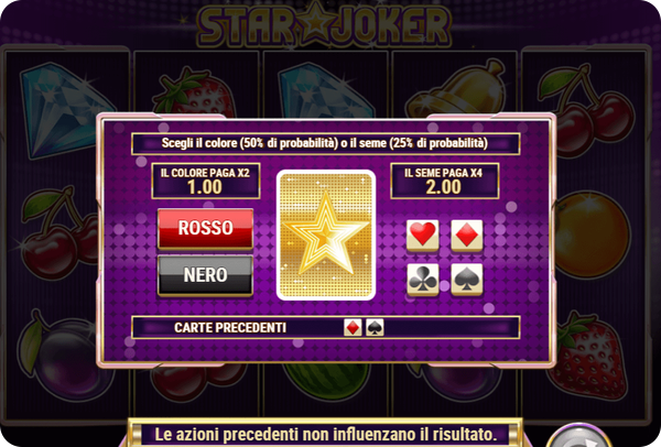 star joker puoi raddoppiare