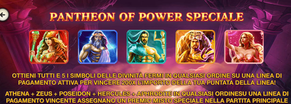 Age of The Gods Slot Simboli e Funzioni Speciali