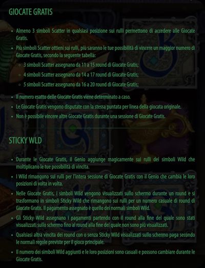 Millionaire Genie Simboli Speciali