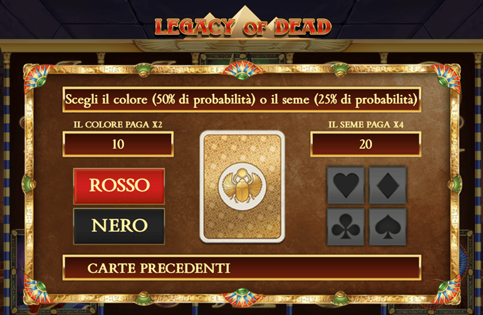 Legacy of Dead Slot Simboli e Funzioni Speciali
