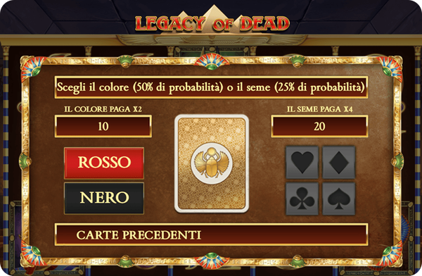 Legacy of Dead Slot Simboli e Funzioni Speciali