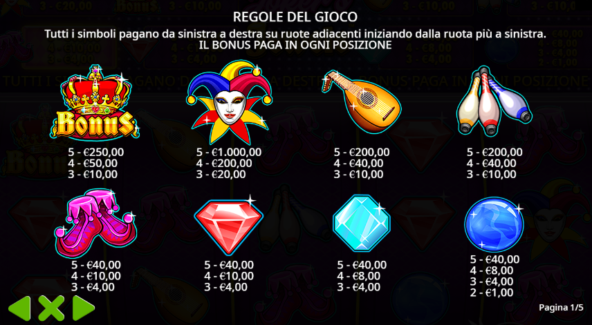 joke's jewels slot simboli e le combinazioni vincenti