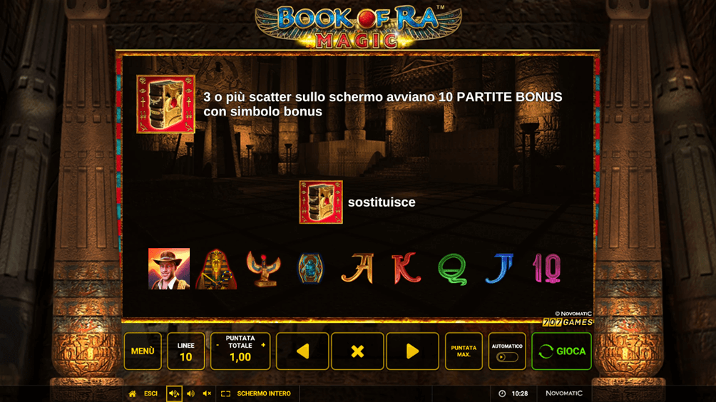 simbolo bonus libro book of ra magic slot