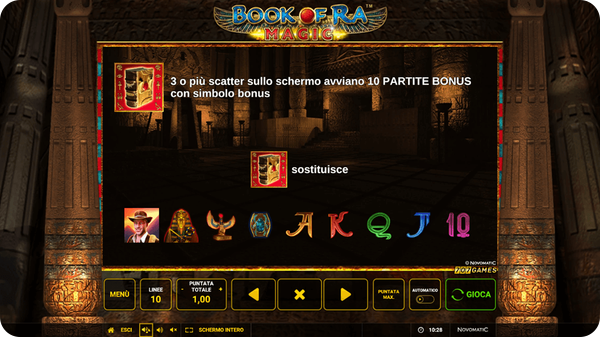 simbolo bonus libro book of ra magic slot