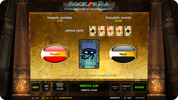 Book of Ra Magic puoi raddoppiare le vincite