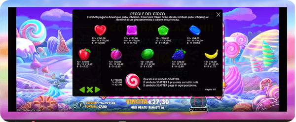 Simboli e le Combinazioni in Sweet Bonanza 1000-slot