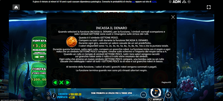 Trova i simboli speciali di Big Bass Mission Fishin’ per sbloccare bonus