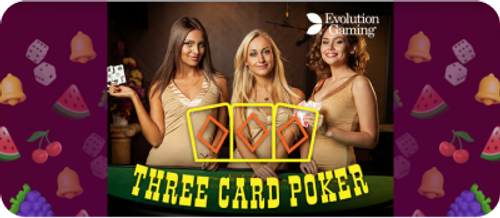Giochi del casinò di Poker a tre carte dal vivo