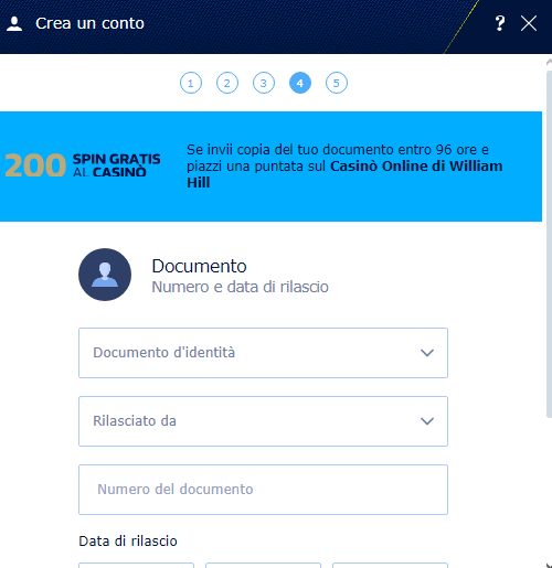 Assicuratevi di inserire i dati corretti