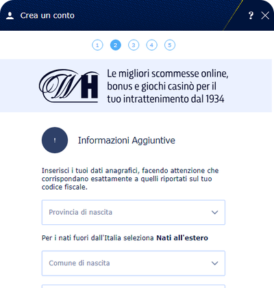 Inserisci altre informazioni su di te