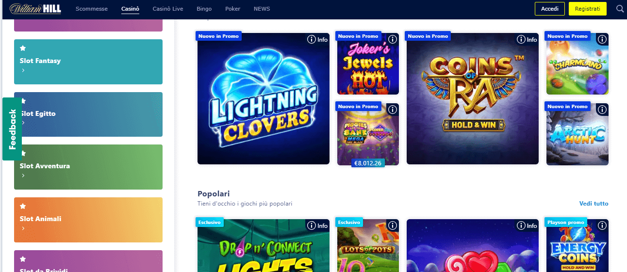 william hill recensione del design del casinò