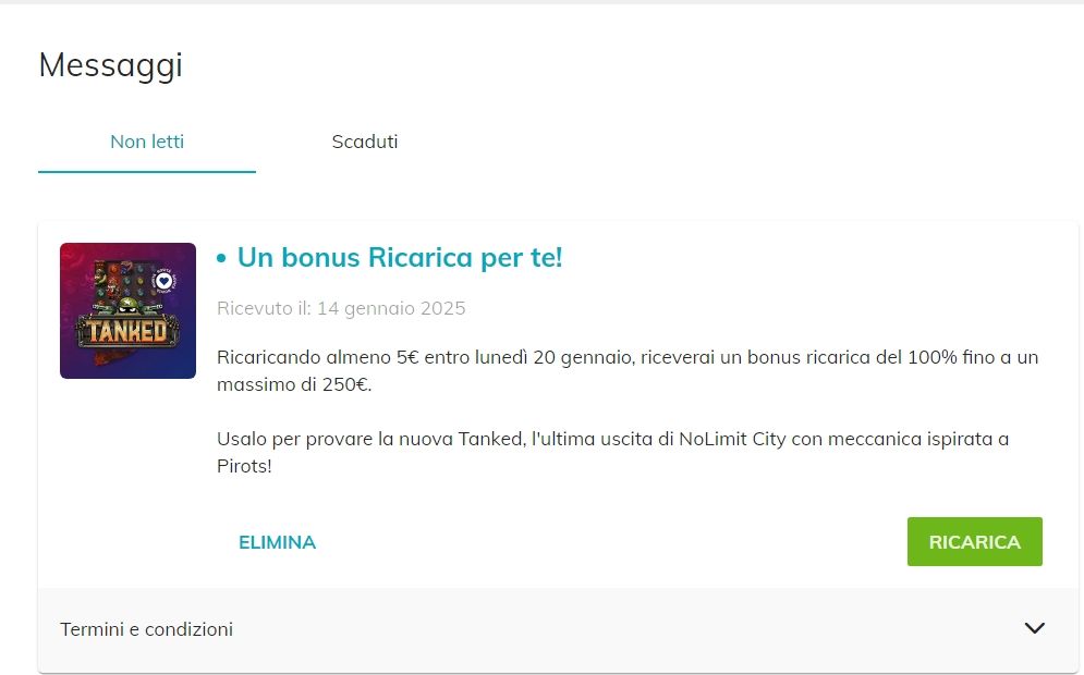 bonus ricarica casino