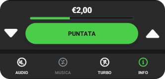 impostare la puntata e giocare a plinko