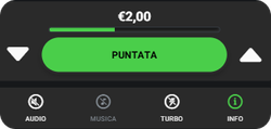 impostare la puntata e giocare a plinko