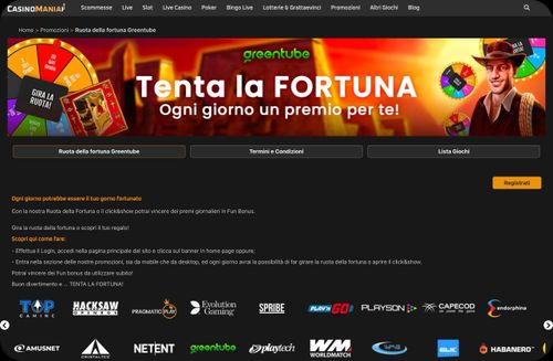 CasinoMania"Ruota della Fortuna CasinoMania – Gira e ottieni Fun Bonus giornalieri