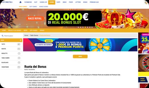 Lottomatica: "Ruota dei Bonus Lottomatica – Free Spin e premi giornalieri per tutti gli utenti"