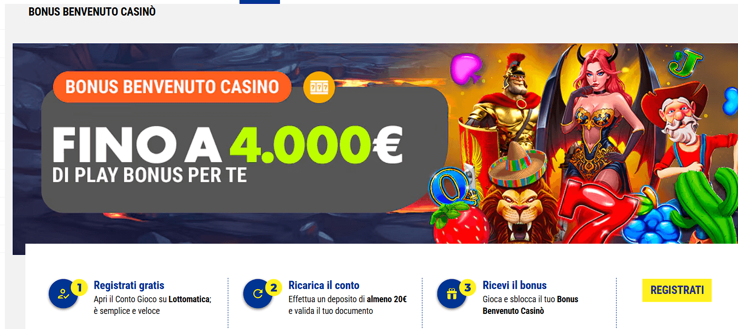 Bonus registrazione SPID Lottomatica