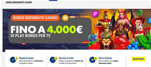 Bonus registrazione SPID Lottomatica