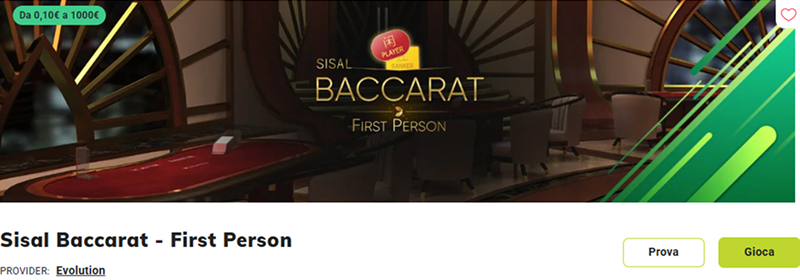 come giocare al baccarat gratuitamente