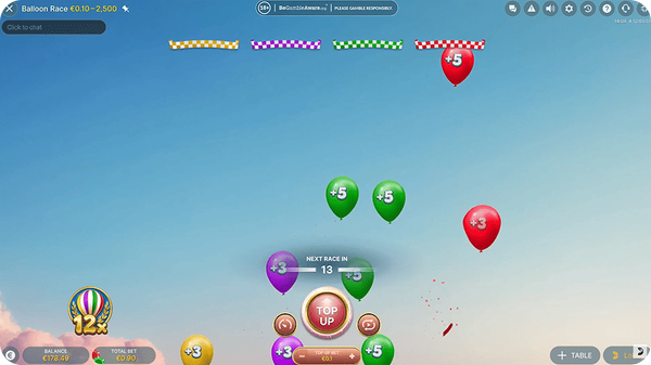 balloon race casinò show live game