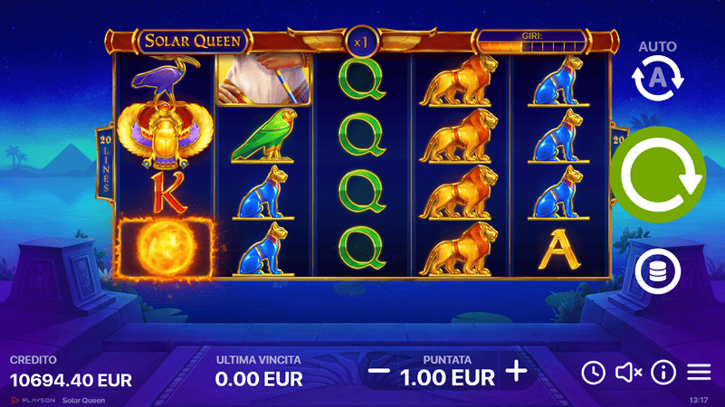 slot playson solar queen
