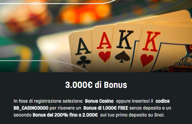 Snai Casino Deposito Minimo 1 Euro