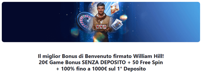 William Hill Bonus 10 Euro Senza Deposito