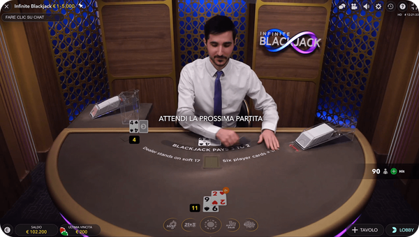 evolution gaming infinite blackjack