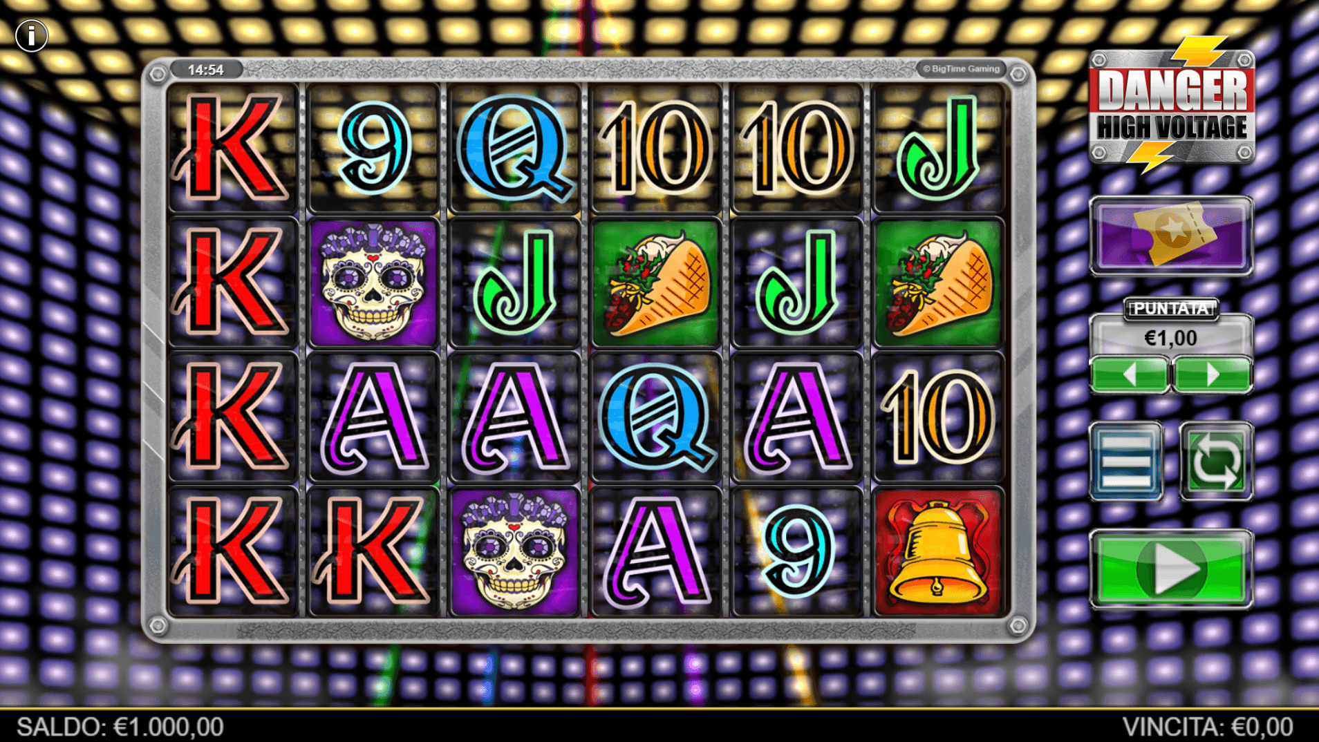 big time gaming slot danger high voltage
