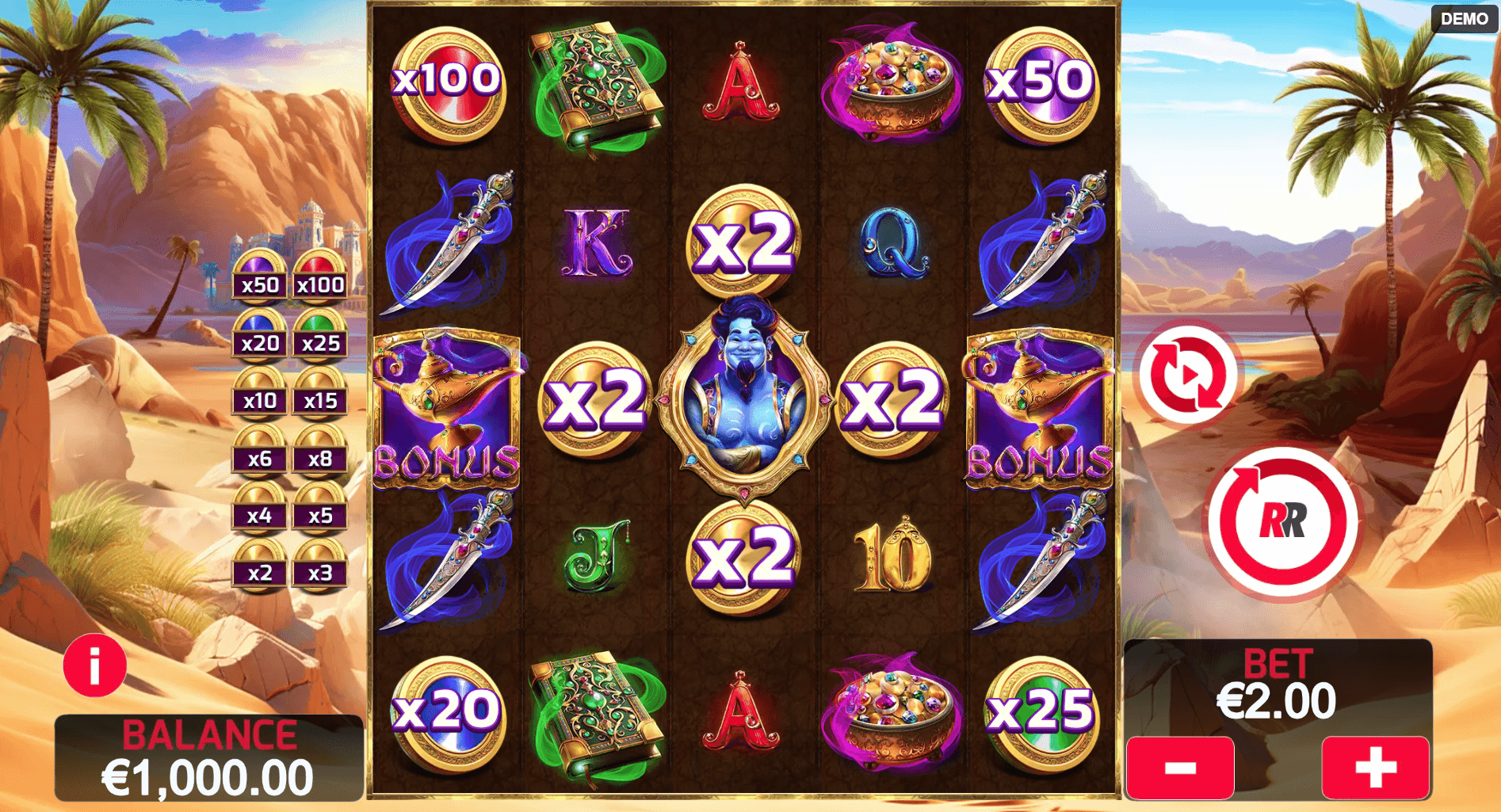 red rake gaming slot arabian wins
