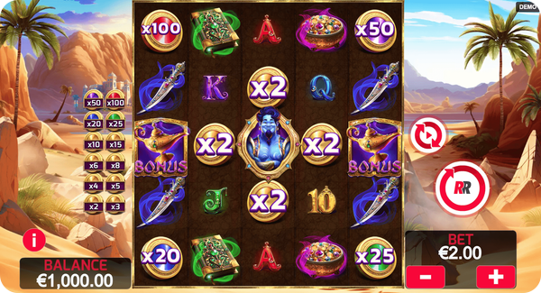 red rake gaming slot arabian wins