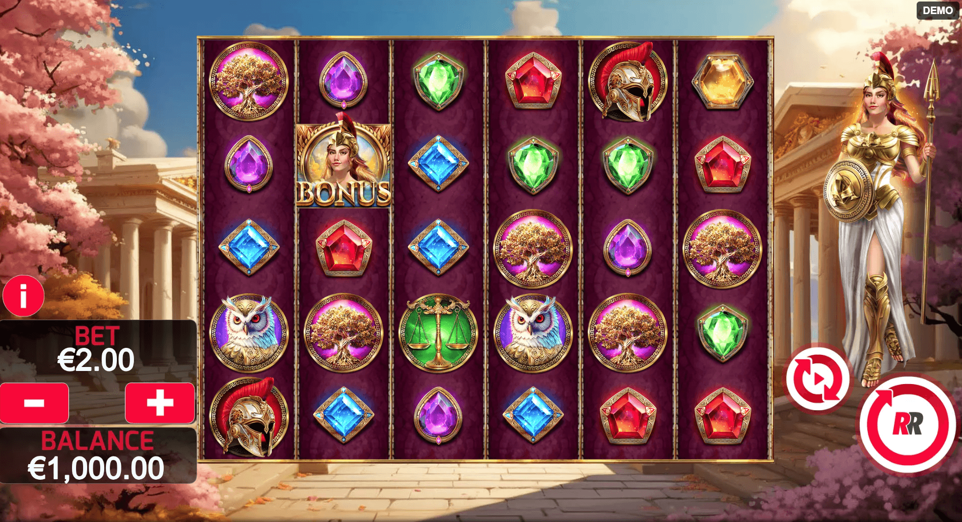 red rake gaming slot legacy of athena