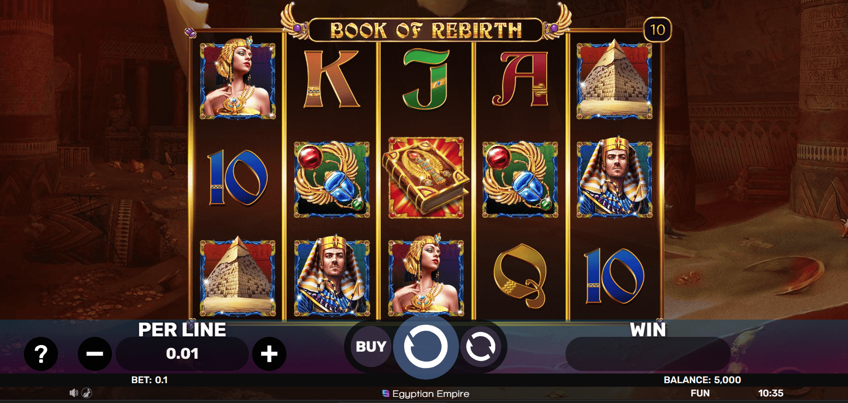 spinomenal slot book of rebirth