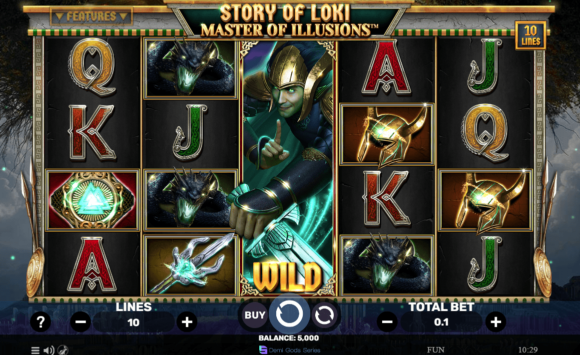 spinomenal slot story of loki master of illusions