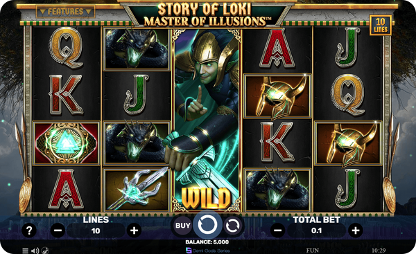 spinomenal slot story of loki master of illusions