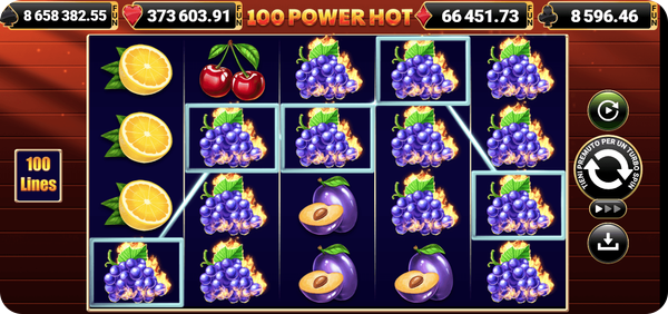 potenziali vincite da un gioco da casinò con 100 linee