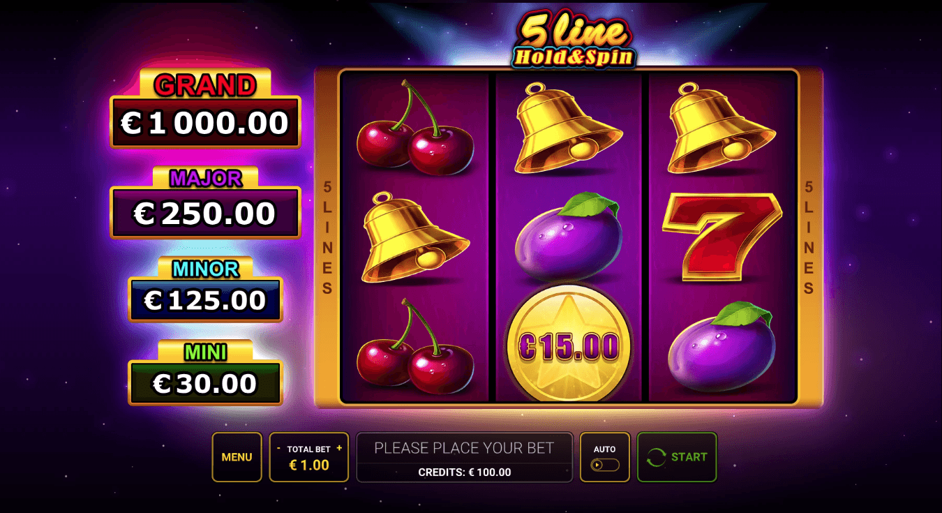 slot machine a 5 linee 5 line hold and spin