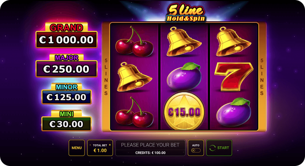slot machine a 5 linee 5 line hold and spin