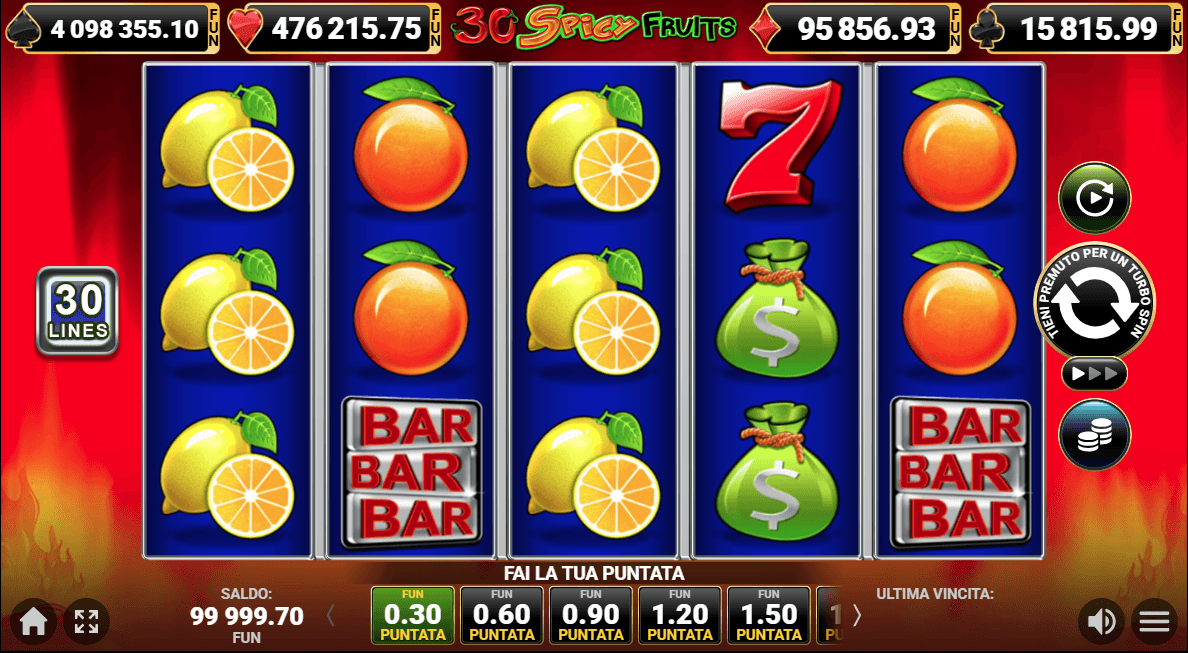 caricamento giochi gratuiti con 30 linee