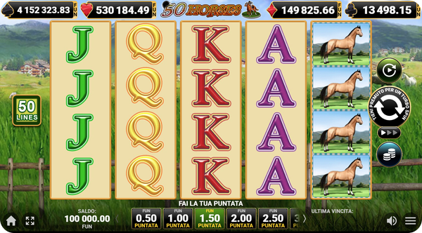 50 horses slot machine a 50 linee di pagamento